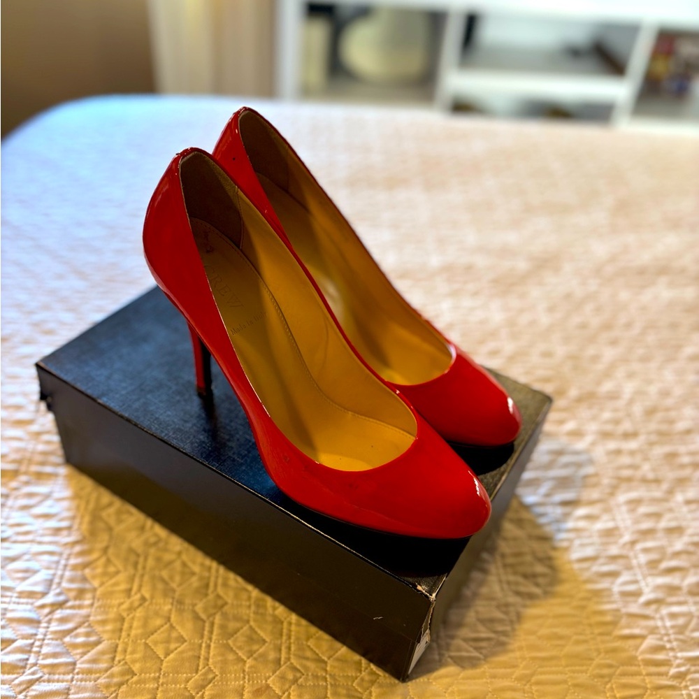 Vintage J Crew Coral Patent Heels